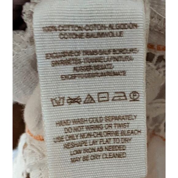 Free People Top Womens XS Blush Pink Cutout Crochet Back Short Sleeve Tee Boho - Picture 4 of 6